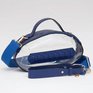 Blue Clear Stadium Approved Bag | Game Day Crossbody Purse for Football Events